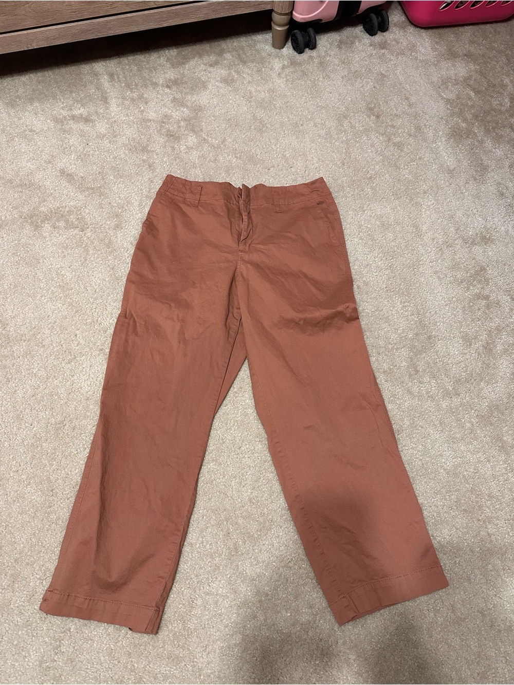 Women’s Casual Straight-Leg Pants in Rust